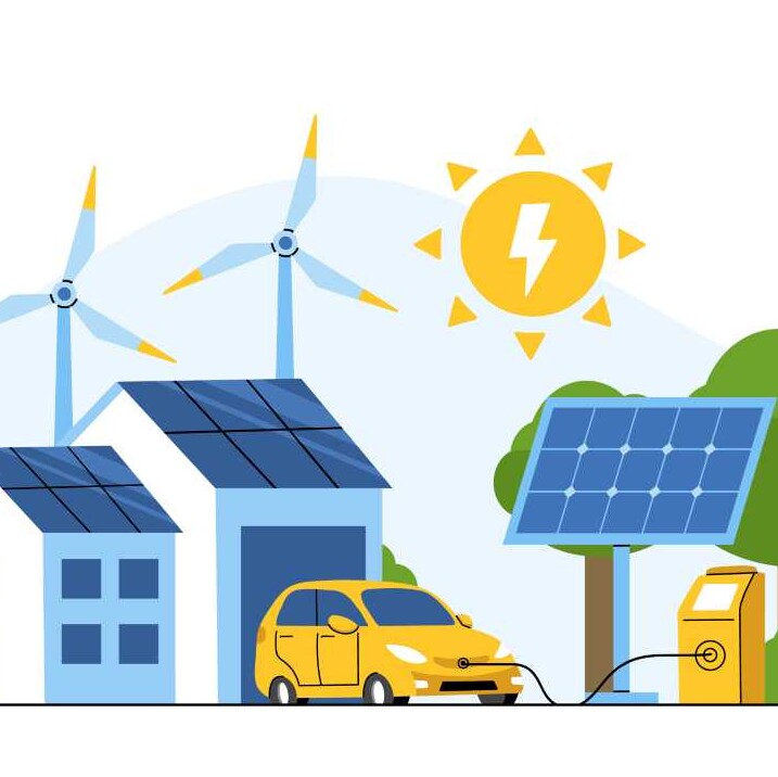 Erneuerbare Energie beim Lebensmittelgroßhändler Steidinger Ein Auto lädt an einer Ladestation auf.