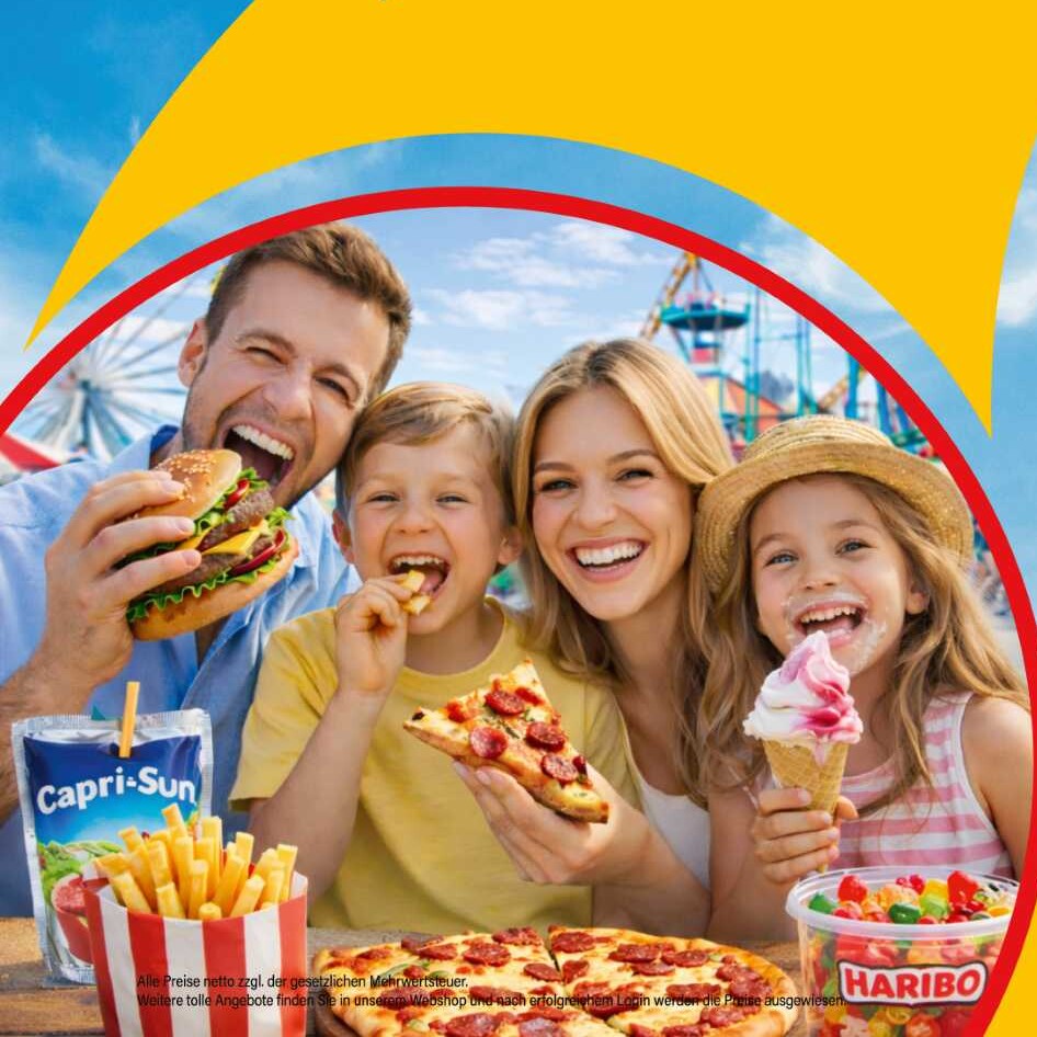 Ihr Lebensmittelgroßhändler für Südbaden Ein Kind isst ein Eis. Cover vom Katalog Sonnige Freizeit von Steidinger & Schmidt GmbH