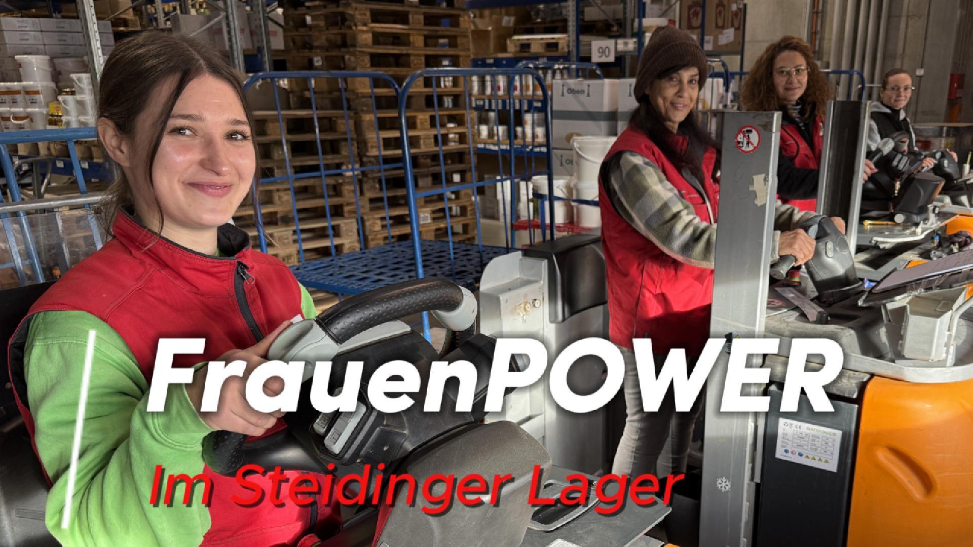 Frauenpower im Lager vom Lebensmittelgroßhändler Steidinger Eine Gruppe von Frauen im Lager - Steidinger