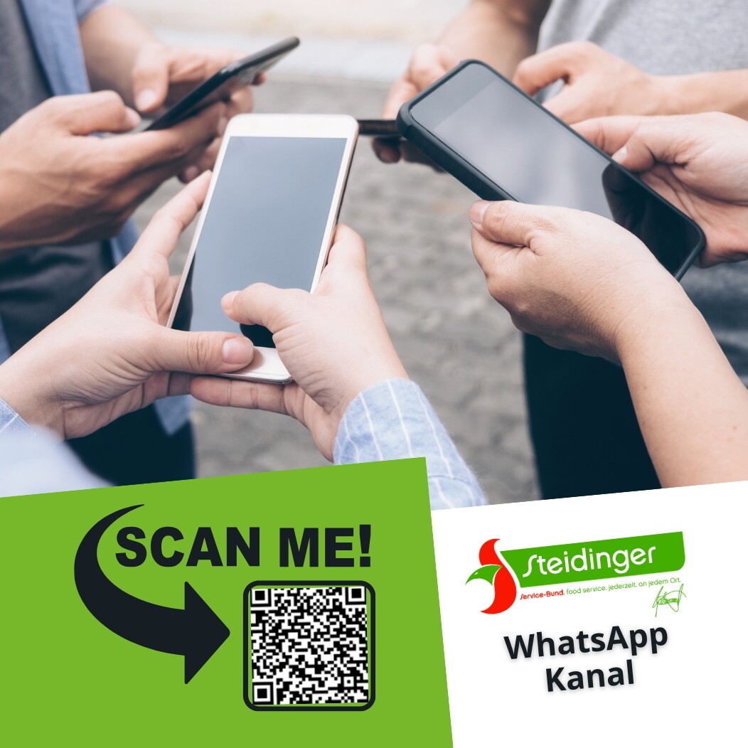 Eine Gruppe von Händen hält Mobiltelefone.