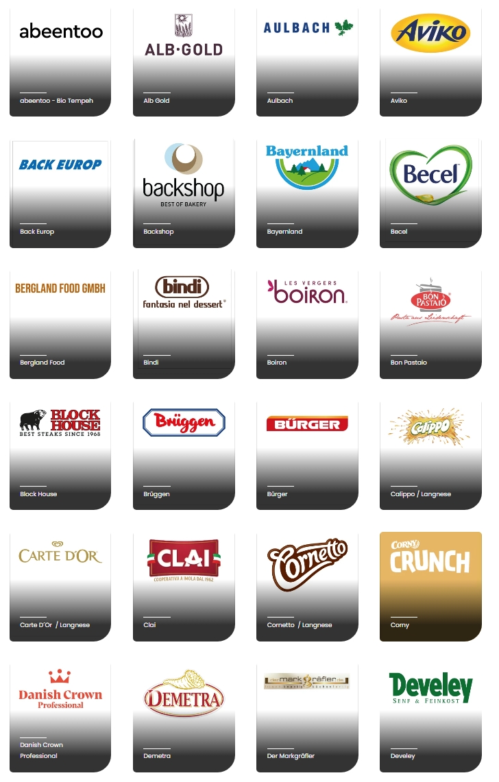 Lieferanten und Hersteller - Lebensmittelgrosshändler Steidinger & Schmidt Logos auf weißem Hintergrund